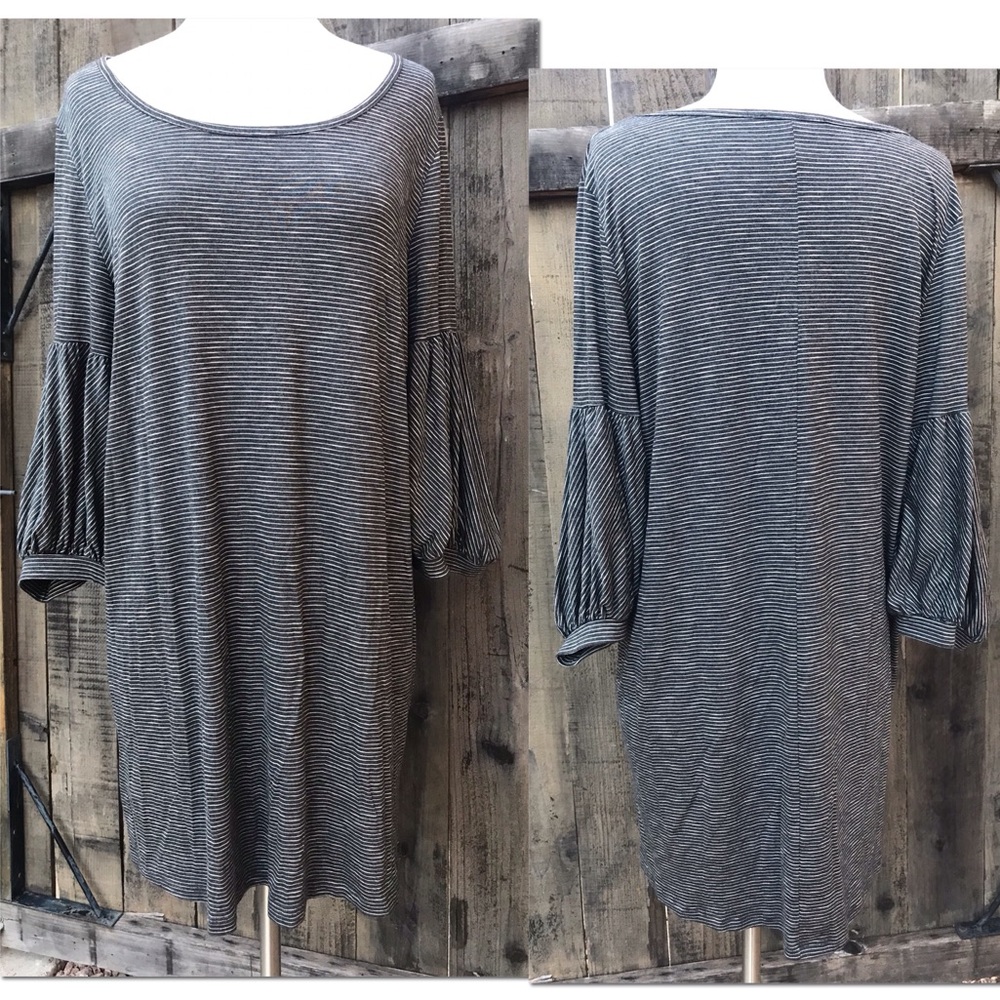 Vanity Room Grey Striped Dress Nordstrom Rack NWOT